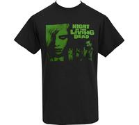 AOMZL T-shirt unisexe pour homme Night of The Living Dead Zombie George Romero Cult Horror Noir, Noir , 3XL