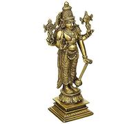 AONA Statue Lord Vishnu Le Soutien de l'Univers en laiton Hauteur 20,3 cm