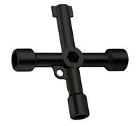 AONAT Clé Multifonction à 4 Voies n Croix,C-lé Utilitaire Multifonction,C-lé Universelle pour Armoire Électrique,pour C-lé d'ouverture d'armoire de Boîte de Compteur de Gaz d'eau électrique