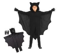 AONAT Costume de Chauve Souris pour Enfant,Noir Cape Chauve-Souris,Costume de Chauve Souris d'halloween,pour Les Carnavals,Halloween,Fêtes Costumées,Soirées à Thème