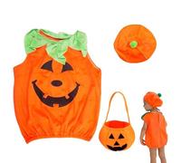 AONAT Costume De Citrouille,Deguisement Citrouille Enfant,Costume de Citrouille D'Halloween,Costume halloween fête de carnaval,Convient aux enfants de 90-110cm