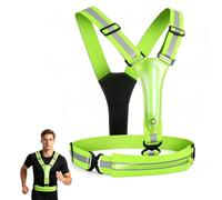 AONAT Gilet Réfléchissant Réglable,Gilet Réfléchissant Haute Visibilité 360,Gilet de Sécurité Réglable,Léger et Extensible,Gilet Running Lumineux pour Course,Vélo,Randonnée,Marche Nocturne