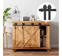 AONAYIOA Kit complet de ferrures pour porte coulissante, 1,37 m / 4,5 pi, sans bruit de glissière, pour meuble TV