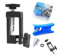 AONAYO Lot de 3 outils de sertissage pour vélo, coupe-conduite de frein, tuyau hydraulique, outils de vélo, outil d'insertion d'aiguille à huile de vélo, compatible avec Shimano Olive et goupille