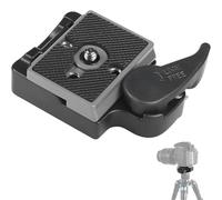 AONAYO Plaque à dégagement rapide pour appareil photo, support trépied, noir, adaptateur de vis 3/8"-1/4", compatible avec Manfrotto 200pl-14, 496rc, 498rc2, 804rc2