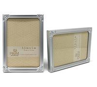 AoneFun 8,9 x 12,7 cm Silvertone Petit cadre en métal Lot de 2
