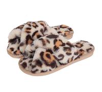 AONEGOLD Chaussons Femmes Fluffy Peluche Chaussons Plates Antidérapant Pantoufles D'intérieur Accueil élégant Slippers Automne Hiver Chaud Pantoufles(Beige,Taille 40-41)
