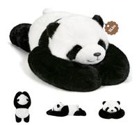 AONEGOLD Peluche Panda Roux lestée 1,5 kg, Coussin Peluche Doux, Aide à réduire l’anxiété et améliore Le Sommeil (Panda,65cm)