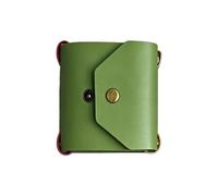 AONEGOLD Upgraded Slim Leather Cash Wrap Wallet, 3 Adjustable Snaps Elastic Band Money Organizer, Compact Quick Access Bill Holder Minimalist Pocket Purse for Daily Use (Green)