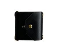 AONEGOLD Upgraded Slim Leather Cash Wrap Wallet, 3 Adjustable Snaps Elastic Band Money Organizer, Compact Quick Access Bill Holder Minimalist Pocket Purse for Daily Use (Noir)