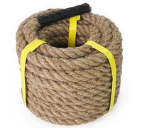 Aoneky Corde en Jute 14/16/ 20/25/ 30/40/50mm, 8/15/30M Corde en Chanvre Torsadée Épaisse en Fibres Naturelles pour Jardin Décoration, Grimper Sport DIY (30M 40mm)
