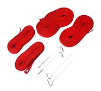 Aoneky Lignes de Beach Volleyball 16x8m avec Ancrages - Sangle de Marquage pour Créer Terrain de Beach Volley dans Sable Plage Pelouse (Rouge)