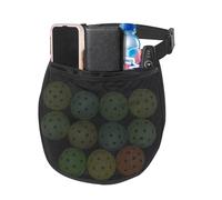 Aoneky Sac banane de tennis - Poche de hanche réglable en maille pour transporter 6 à 8 balles, accessoire de sport mains libres pour homme et femme