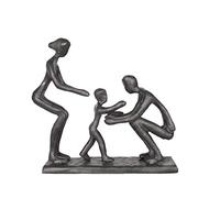 Aoneky Statuette de Famille 3 - Sculpture en Fer Rustique Mère et Enfant - Cadeau pour Mère, Père - Décoration de la Maison pour Anniversaire de Mariage