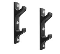 Aoneky Support Mural pour Barre Olympique, Charge 100KG/300KG - Rack de Stockage en Acier Massif pour Barre Curl, 1 Paire, Rangement pour Barre d'Haltère à Gym Domicile (3 Barres)