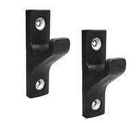 Aoneky Support Mural pour Barre Olympique, Charge 100KG/300KG - Rack de Stockage en Acier Massif pour Barre Curl, 1 Paire, Rangement pour Barre d'Haltère à Gym Domicile (1 Barre)