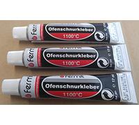 AONELAS Colle pour vitrage à haute température 1100 °C Fermit 1 à 5 tubes 17 ml (3 tubes 17 ml)