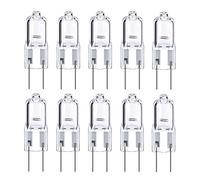 Aonelas Lot de 10 ampoules halogènes G6.35 35 W à intensité variable 12 V GY6.35 Culot Glühbirne Warmweiß 2700 K Halostar Beleuchtung 360° Abstrahlwinkel Halo Stiftsockel Klar Kapsel