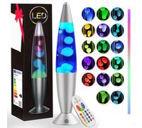 AONESY Grande lampe à lave avec 17 changements de couleur contrôlables : lampes à lave noire avec télécommande pour enfants et adultes | Lampe à lave à paillettes pour chambre à coucher, salon, bureau