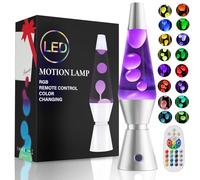 AONESY Grandes lampes à lave noires avec télécommande : lampe à lave pour enfants avec 17 changements de couleur contrôlables | Grande lampe à paillettes rouge/bleu/vert/orange | Grande lampe à lave