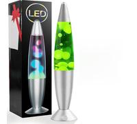 AONESY Lampe à lave Playstation 7 couleurs changeantes automatique : 34 cm Lampe à lave Petite cire blanche et liquide blanc | Lampes à lave bleu/rouge/vert | Lampe à paillettes Cadeau d'anniversaire