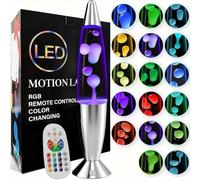 AONESY Lampe à lave pour enfants avec 17 changements de couleur : Grande lampe à lave pour la gestion du stress et la relaxation | Grandes lampes à lave noir or | Lampe à paillettes à intensité