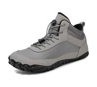 AONETIGER Barefoot Bottes de Neige Hommes Femmes Minimaliste Barefoot Shoes d'hiver Imperméable Chaude Chaussure Pieds Nus Antidérapant Chaussures de Randonnée (6818 Gris,42EU)