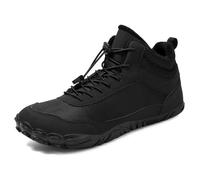 AONETIGER Barefoot Bottes de Neige Hommes Femmes Minimaliste Barefoot Shoes d'hiver Imperméable Chaude Chaussure Pieds Nus Antidérapant Chaussures de Randonnée (6818 Noir,46EU)