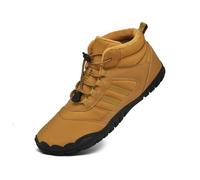 AONETIGER Barefoot Bottes de Neige Hommes Femmes Minimaliste Barefoot Shoes d'hiver Imperméable Chaude Chaussure Pieds Nus Antidérapant Chaussures de Randonnée (88 Marron,39EU)