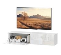 AONETIGER Cabinet télévisé Suspendu à la télévision pour télévision jusqu'à 65 Pouces 140 cm Table de télévision à Bas de Page avec Espace de Stockage pour Le Salon Blanc
