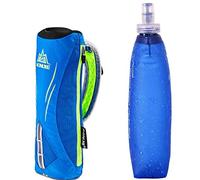 AONIJIE Homme/Femme et sports de plein air Marathon à main levée d'hydratation Sac randonnée Course à la main Tenue Sac + 1 Pcs 500 ml flasks (Blue+1pcs 500ML Soft flask)