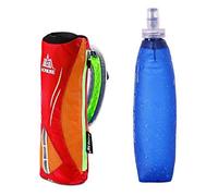 AONIJIE Homme/Femme et sports de plein air Marathon à main levée d'hydratation Sac randonnée Course à la main Tenue Sac + 1 Pcs 500 ml flasks (Orange +1pcs 500ML Soft flask)