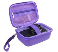AONKE Étui de transport pour appareil photo numérique Panasonic Lumix DC-TZ99/LX10/LX100/ZS60/ZS70/ZS80/ZS200/ZS100 4K, pochette en maille pour chargeur de batterie, violet, Étui rigide