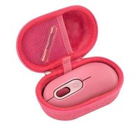 AONKE Étui de transport pour souris sans fil Logitech Pebble Mouse 2 M350s/Pebble M350/POP (étui uniquement) (rouge)