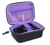 AONKE Voyage Stockage Porter Étui Housse pour Canon PowerShot SX740 / SX730 / SX720 / SX620 Digital Camera Sac de Protection pour Appareil Photo Batteries, Câble, Carte Mémoire (Noir+Violet)
