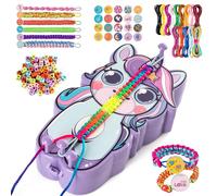 AONTESS Kit de Fabrication de Bracelets d'Amitié pour Filles, Art et Artisanat pour Enfants, DIY Kit Créatif Enfant 6 à 12 ans, Jouet pour Filles, Cadeau de Noël Anniversaire (Violet)