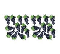 Aonukpdy 20 Grappes de Raisins Noirs Artificiels Faux Fruits Maison Maison Cuisine FêTe Mariage Décoration Photographie