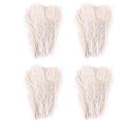 Aonukpdy 200 Pièces Séries/Plumes de Paon Blanc Naturel dans L'œil, 10 à 12 Pouces de la Décoration de Mariage en Plume de Paon