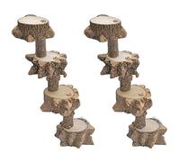 Aonukpdy 2X Aire de pour Perchoir Plate-Forme D'Oiseau pour Perruche Perruche, Support de en Bois Naturel pour Perroquet Perchoirs Plats pour Oiseaux de Taille Moyenne