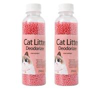 Aonukpdy 2X Nettoyage des Toilettes pour Chaton 300 G, Perle DéOdorante pour LitièRe pour Chat, Artefact Absorbant Les Odeurs d'animaux de Compagnie au Charbon Actif, C