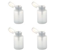 Aonukpdy 4X 150ml Art D'Ongle Maquillage Plastique Polissage Pompe Distributrice Bouteille Remover Blanc