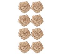 Aonukpdy 4X Furniture Appliques de Sculpture sur Bois Vintage Nautique Decor Cabinet Porte Stickers Solides Fleurs Motif Sculpté en Bois