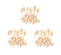 Aonukpdy 54 PièCes de Champignons en Bois Non 6 Tailles de Champignons en Bois Naturel pour la DéCoration de Projets d'art et D'Artisanat