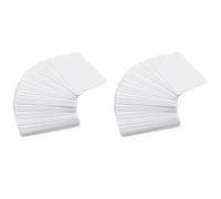 Aonukpdy Paquet de 100 Cartes PVC Vierges de Qualité Supérieure, Cartes en Plastique Blanc de Qualité Graphique CR80 30Mil pour Imprimantes de Badges D'Identification Photo