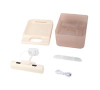 AONYAYBM Fontaine à Eau pour Chat, Fontaine à Boire pour Animaux de Compagnie, Distributeur Automatique d'eau Courante à Induction Infrarouge Silencieuse Multifonction pour Chats et(Abricot Basic)