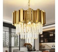 AOOCHOK Luminaire à suspension en cristal moderne, Petit luminaire à suspension en cristal, idéal pour les entrées, couloirs, balcons, porches, les restaurants, Φ40cm