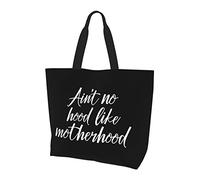 AOOEDM Ain'T No Hood Like Motherhood Sac à provisions réutilisable en toile pour femme