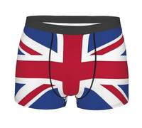 AOOEDM Boxer pour Hommes Drapeau Anglais, sous-vêtements pour Hommes, Respirant et Extensible, S-XXL
