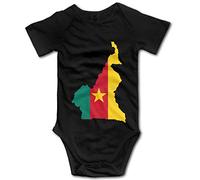 AOOEDM Cameroun Barboteuse Unisexe bébé Body Combinaison en Coton pour bébé Noir