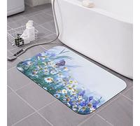 AOOEDM Camomille et Papillons Terre de diatomées Tapis de Bain